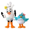 Adult Cartoon White Pigeon & Fat Bluebird Mascot Costume	