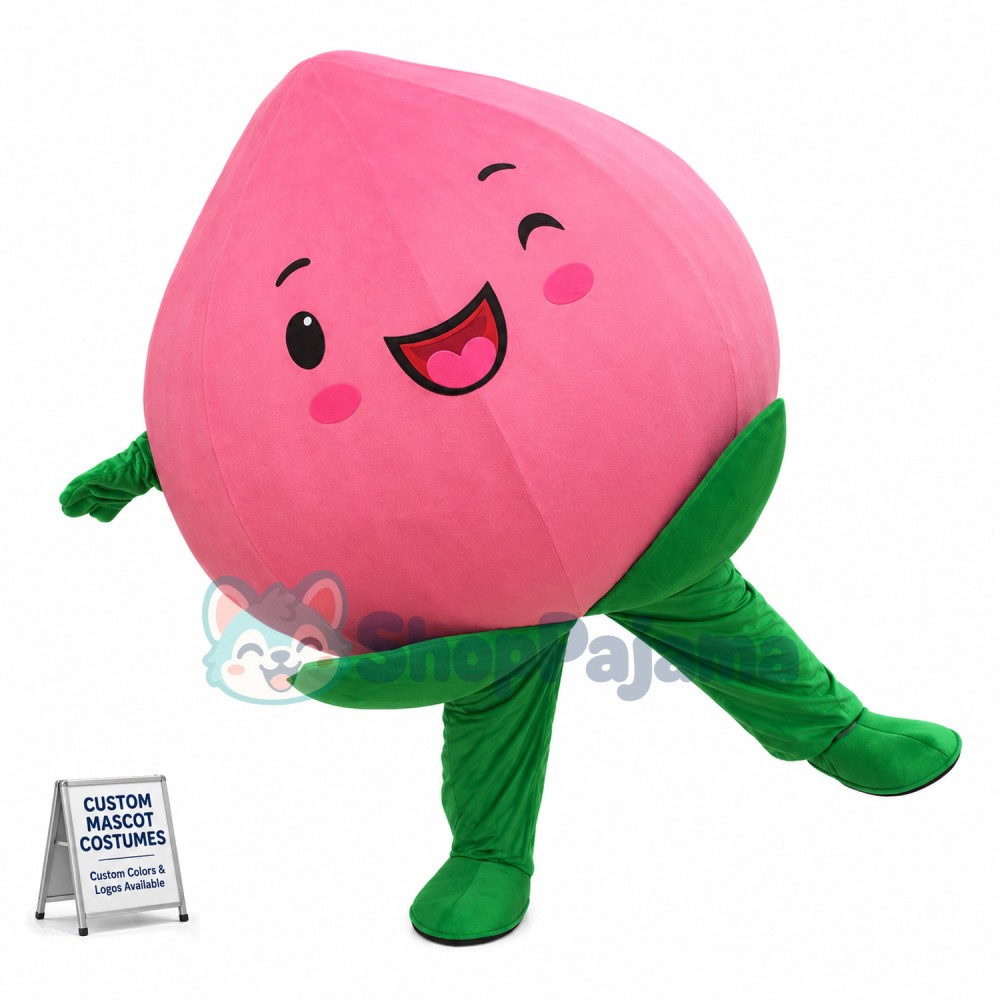 Deluxe Cartoon Pink Juicy Peach Mascot Costume	