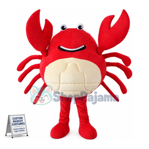 Huge Red Crab Mascot Costume 
