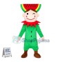 Cute Christmas Elf With Watermelon Headdress Mascot Costume	