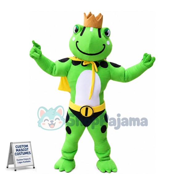 Superhero Frog Prince Mascot Costume	