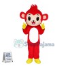 Adult Cartoon Red Monkey Mascot Costume 
