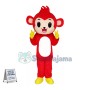 Adult Cartoon Red Monkey Mascot Costume 