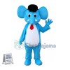 Mr. Blue Elephant Mascot Costume 