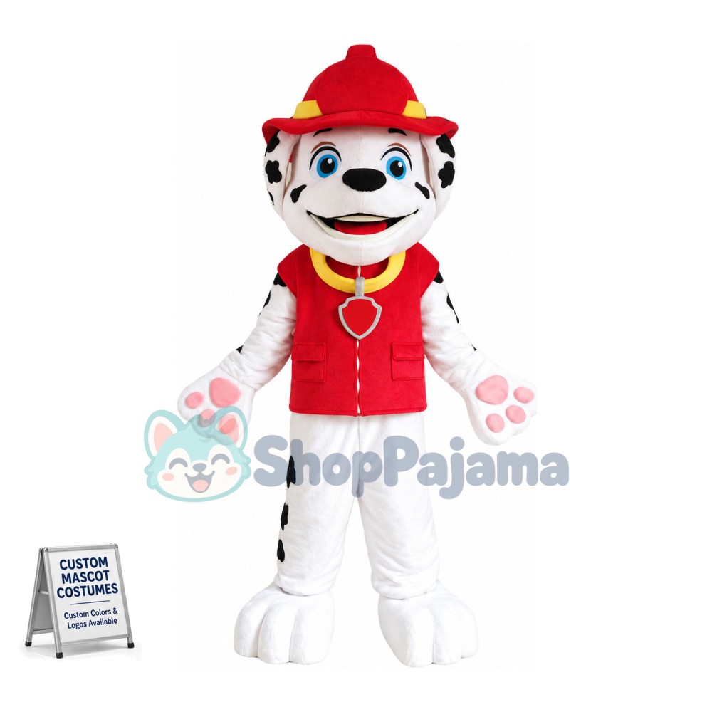 Clumsy Red PAW Patrol Marshall Mascot Costume 