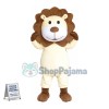 Adult Cartoon Light Yellow Lion Mascot Costume