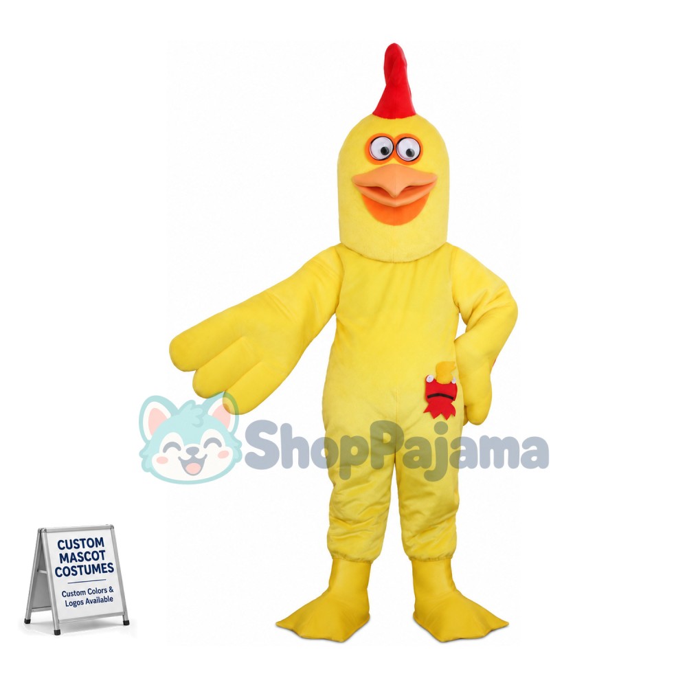 Yellow Chicken Mascot Costume