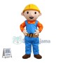 Enthusiastic Bob the Builder Mascot Costume 