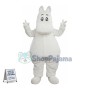 Adventurous Moomintroll the White Hippopotamus Mascot Costume 