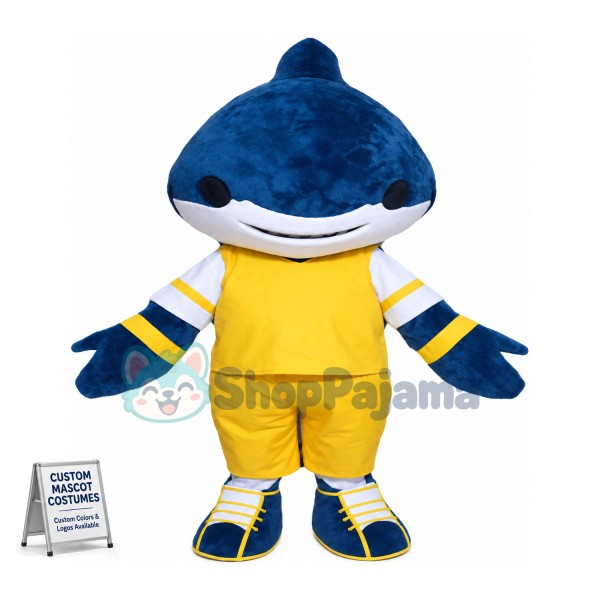 Sport Blue Shark Mascot Costume
