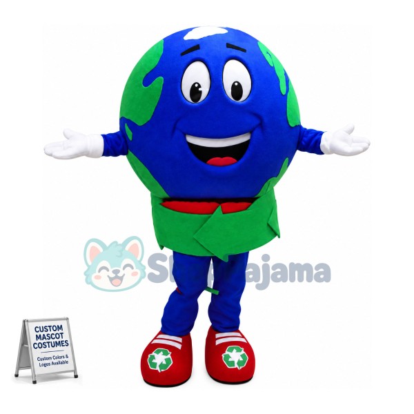 Cycling Globe Mascot Costume