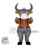 Boss Grey Bull Mascot Costume	