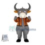 Boss Grey Bull Mascot Costume	