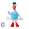 Waiter Long Beak Bird Mascot Costume	