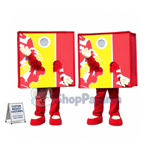 Deluxe Square Red Box Mascot Adult Costume	