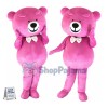 Pink Teddy Bear With Bow Tie Mascot Costume 