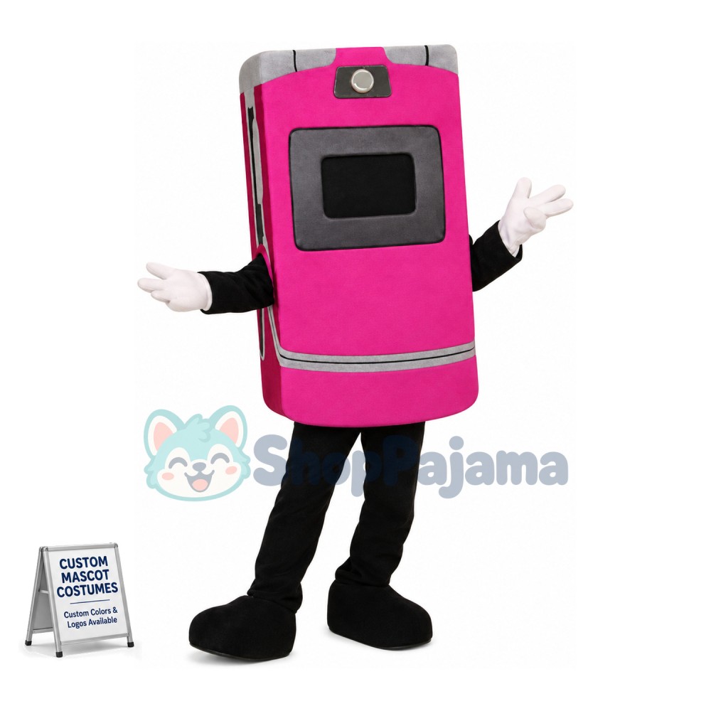 Deluxe Pink Flip Phone Mascot Costume