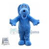 Blue Dog Long Fur Mascot Costume	