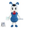 Cute Cartoon Blue Ant With Red Bow Tie Mascot Costume	