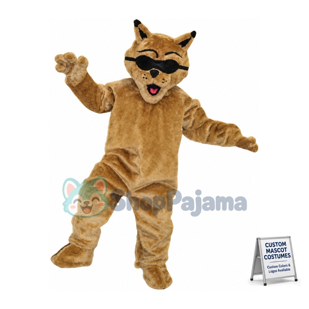Cool Bobcat Mascot Costume 