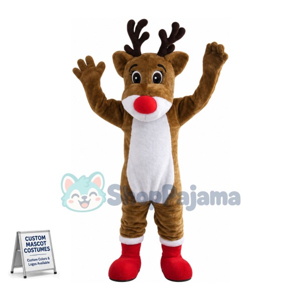 Rudolph the Red Nosed Reindeer Mascot Costume For Christmas