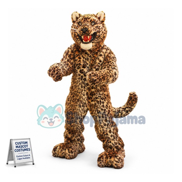 Fierce Jaguar Mascot Costume Adult Plush