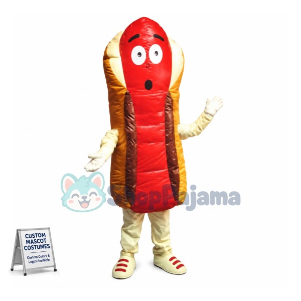 Curious Hot Dog Man Mascot Costume	