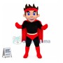 Super hero In Black Mascot Costume	