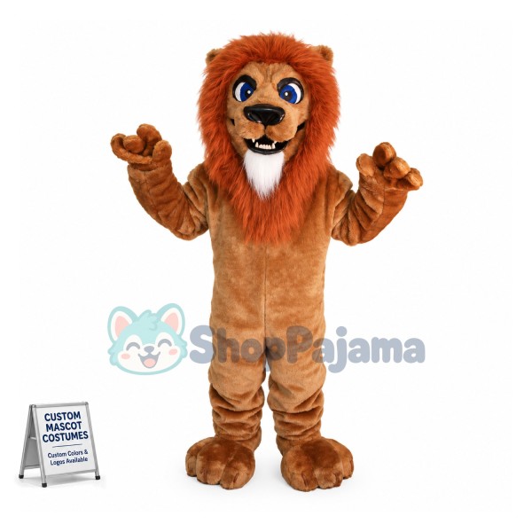 Blue Eyed Lion Mascot Costume 