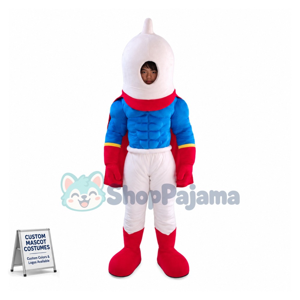 Super Condom Mascot Costume	