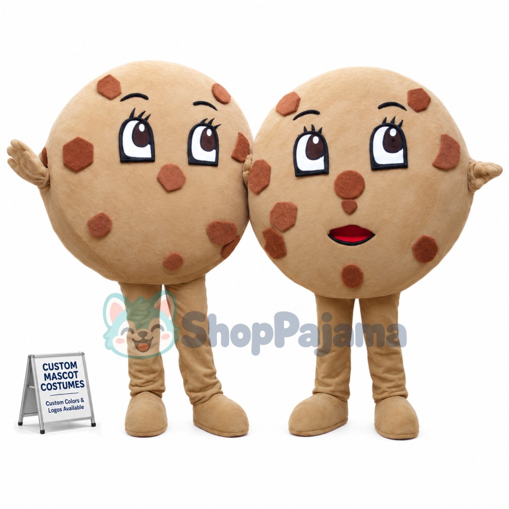 Huge Cartoon Chocolate Chip Cookie Mascot Costume 