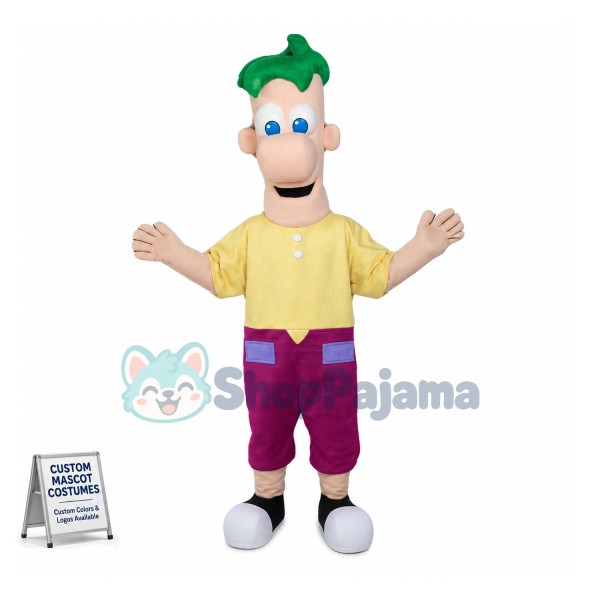 Courageous Ferb Fletcher Mascot Costume	
