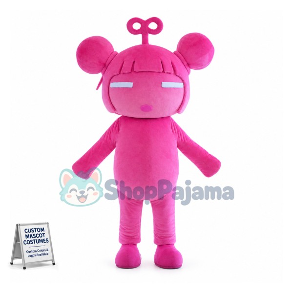 Pink Antenna Girl Mascot Costume