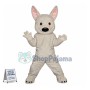 Lively Bolt the white German shepherd Dog Mascot Costume Cartoon Character