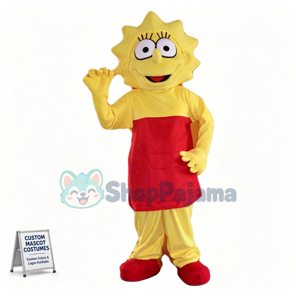 Intelligent Lisa Simpson Mascot Costume	