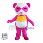 Adult Cartoon Pink Panda Mascot Costume