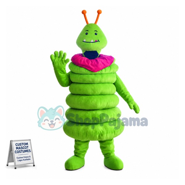 Lightweight Cartoon Green Caterpillar Mascot Costume 