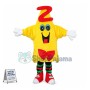 Cartoon Yellow Star With Red Bow Tie Mascot Costume