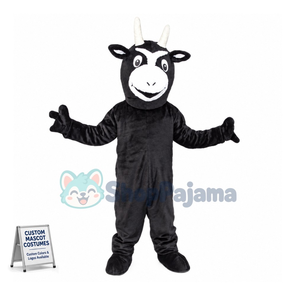 Black Goat Mascot Costume For Adult