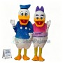 Arrogant Donald Duck And Talkative Daisy Duck Mascot Costume 