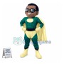 Cool Super Hero Black Boy Mascot Costume