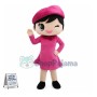 Winking Girl In Pink Dress and Pink Beret Mascot Costume