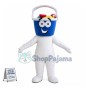 Blue Bath Basket Man Mascot Costume	