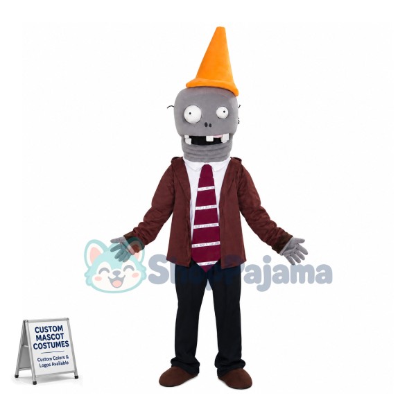 Conehead Zombie Mascot Costume	