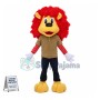 Red Haired Lion Man Cartoon Mascot Costume