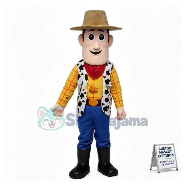Optimistic Sheriff Woody Mascot Costume	