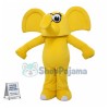 Cartoon Yellow Elephant Lightweight Mascot Costume 