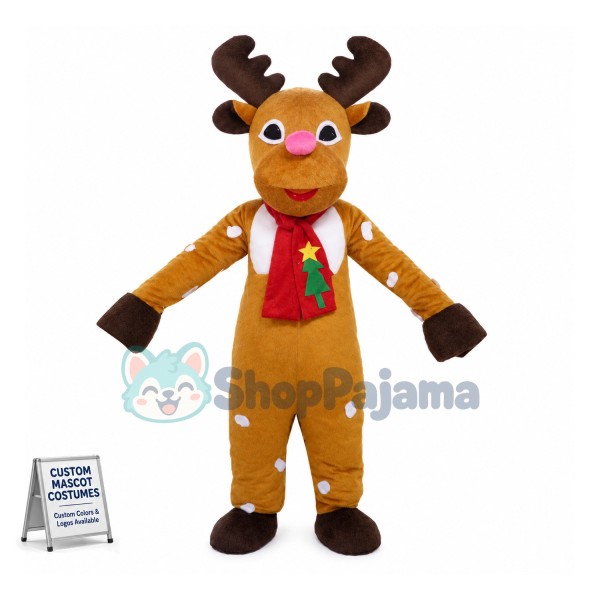 Christmas Reindeer Lightweight Mascot Costume 