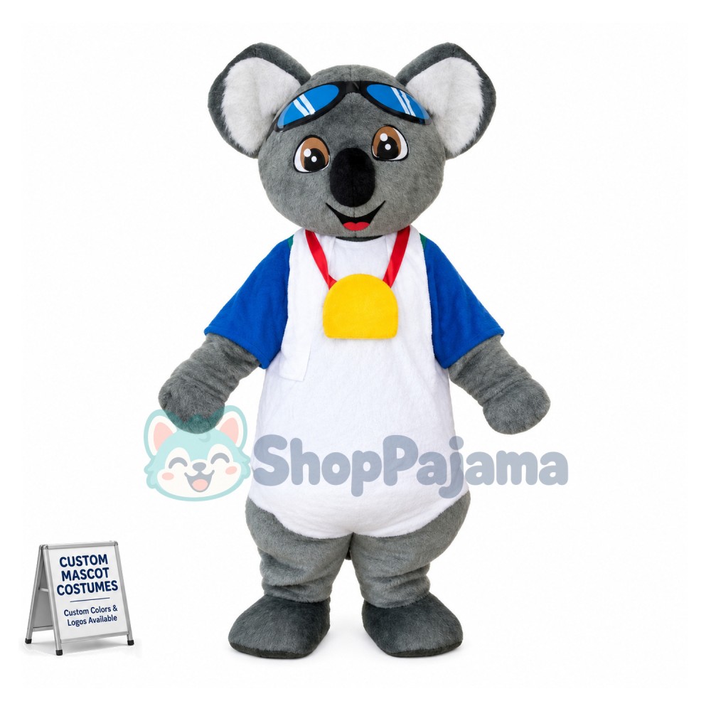 Swimming Champion Koala Mascot Costume