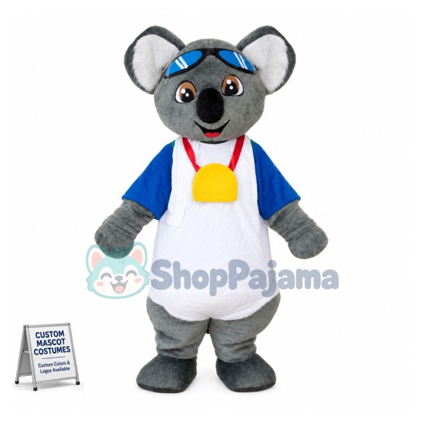 Swimming Champion Koala Mascot Costume
